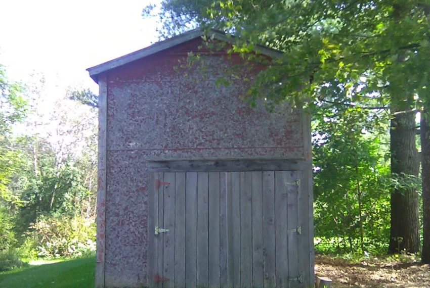 front of former stable-storage building