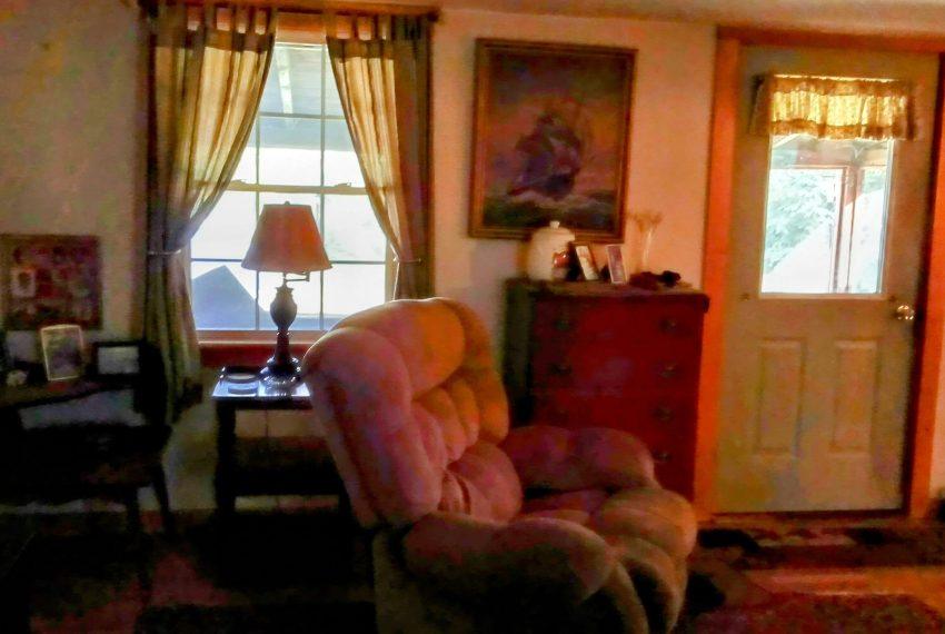 living room and front door