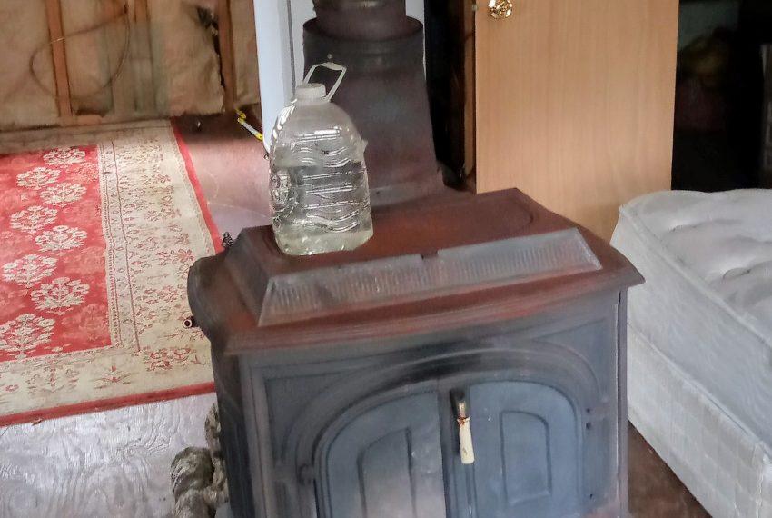 woodstove in camp